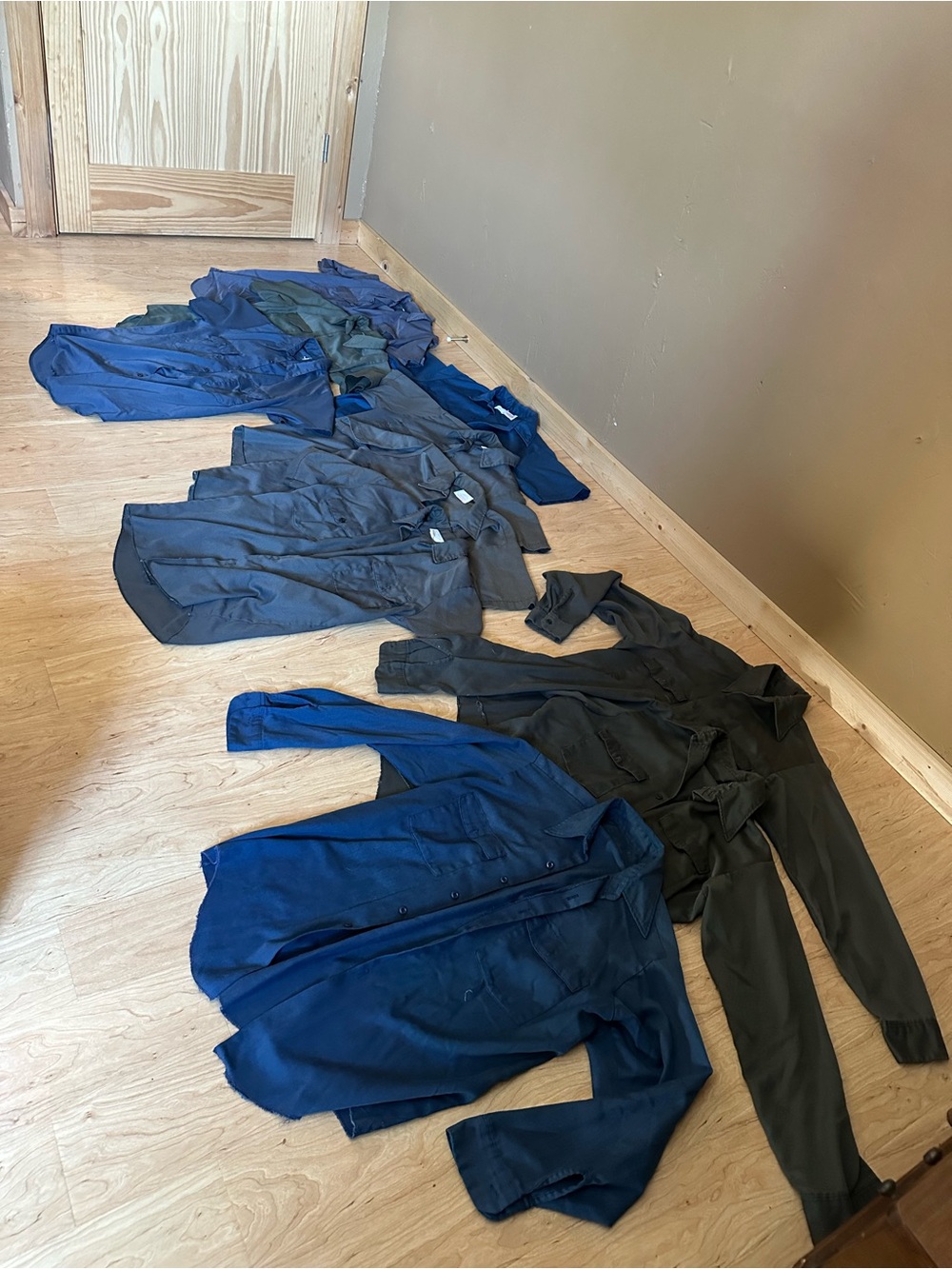 Dickies Lot Vintage Blue, Black & Gray Work Shirts 80s short/long sleeve sz M